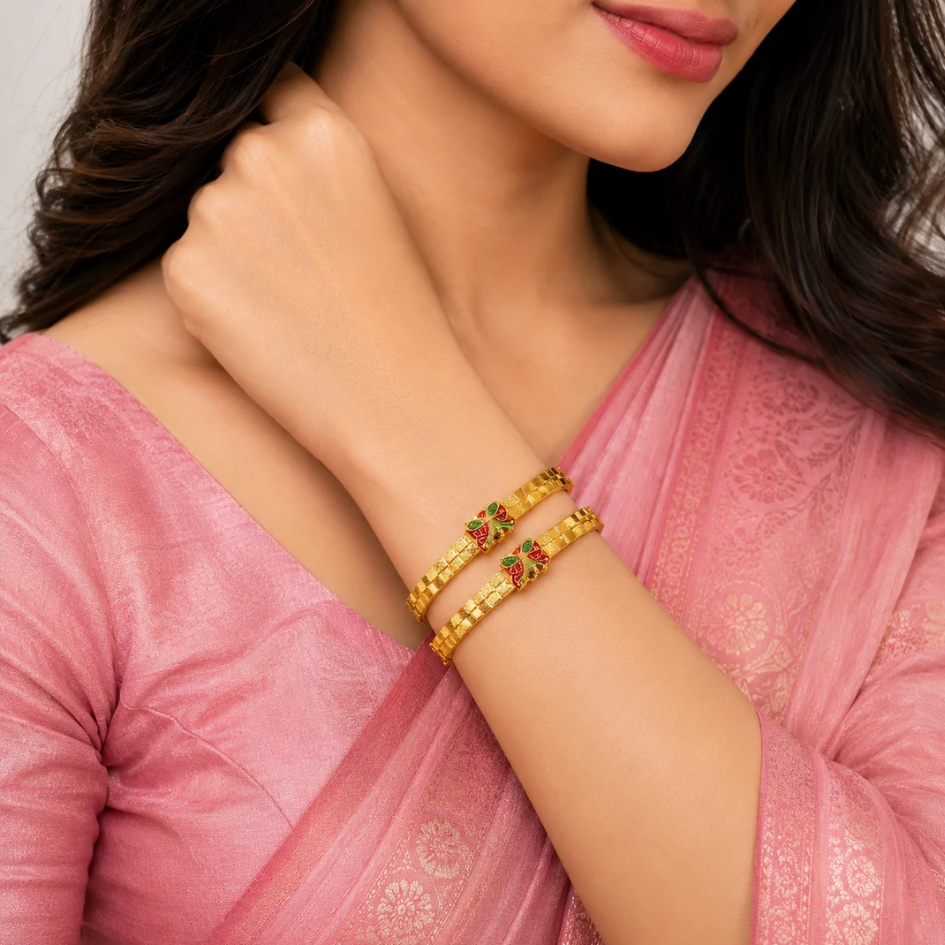 Designer Floral Kada Bangles Sku 651
