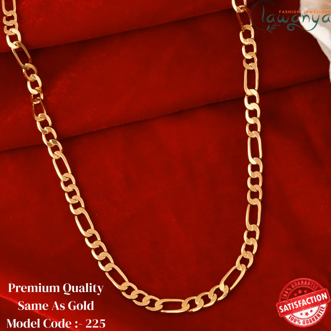 Classic Gold Figaro Chain – Everyday Wear Design 225